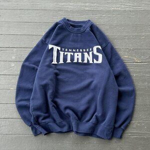 Vintage Tennessee Titans Crewneck Navy NFL Sweatshirt